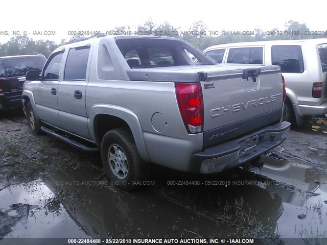 3GNEC12T44G200186 - 2004 CHEVROLET AVALANCHE C1500 SILVER photo 3