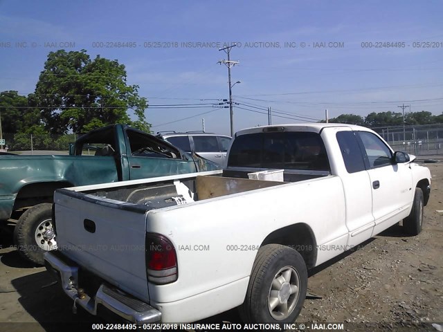 1B7GL23X4VS179097 - 1997 DODGE DAKOTA WHITE photo 4