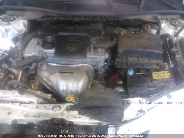 4T1BF1FK8CU623719 - 2012 TOYOTA CAMRY SE/LE/XLE WHITE photo 10