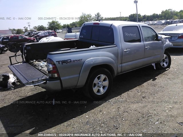 3TMLU4EN5FM199470 - 2015 TOYOTA TACOMA DOUBLE CAB/TRD PRO SILVER photo 4