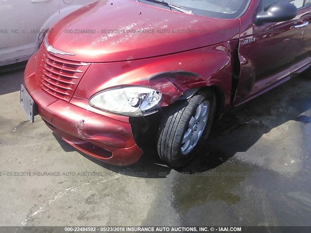 3C4FY58B74T325565 - 2004 CHRYSLER PT CRUISER TOURING RED photo 6