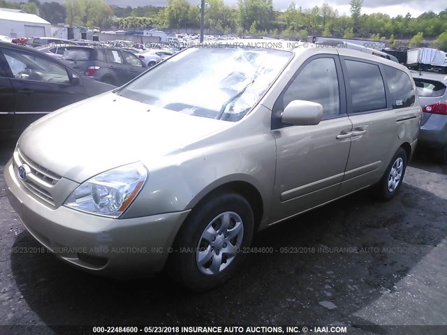 KNDMB233396299782 - 2009 KIA SEDONA EX/LX GOLD photo 2