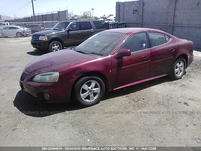 2G2WP552561196029 - 2006 PONTIAC GRAND PRIX RED photo 2