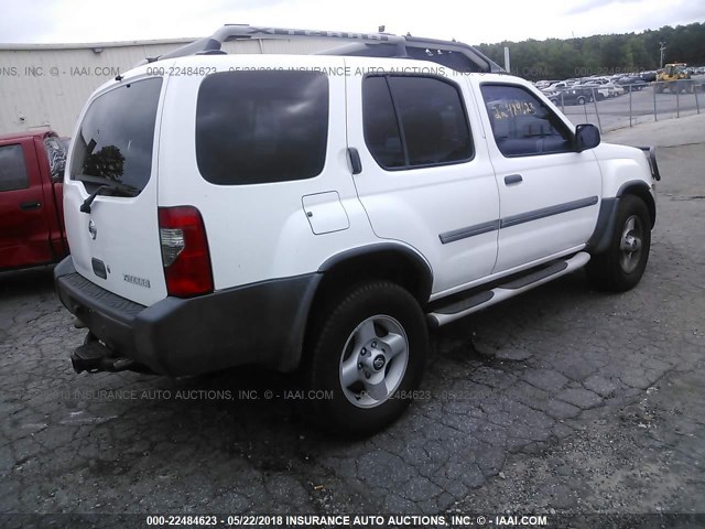 5N1ED28T92C527438 - 2002 NISSAN XTERRA XE/SE WHITE photo 4