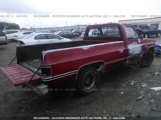 1GCDC14H5EF338268 - 1984 CHEVROLET C10 RED photo 4