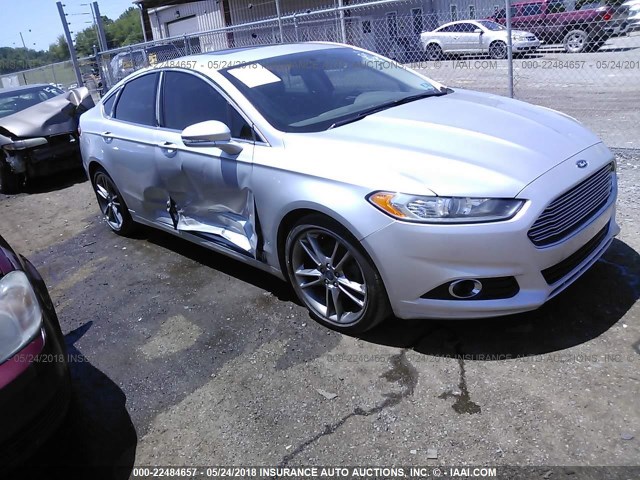 3FA6P0K97ER340941 - 2014 FORD FUSION TITANIUM SILVER photo 1