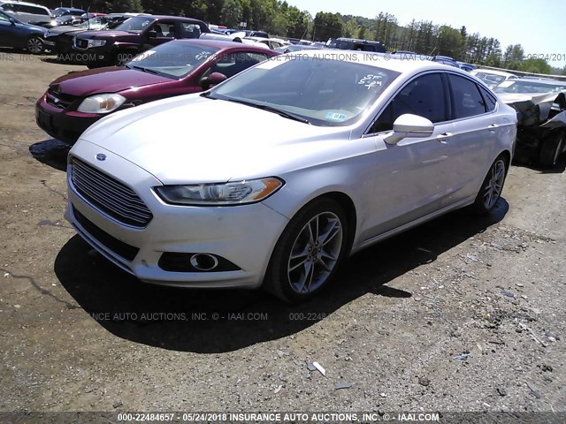 3FA6P0K97ER340941 - 2014 FORD FUSION TITANIUM SILVER photo 2