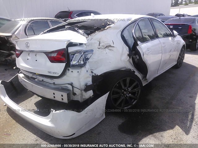 JTHBE1BL6E5039899 - 2014 LEXUS GS 350 WHITE photo 4