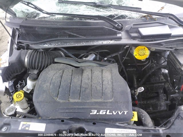 2C4RDGBG7FR634449 - 2015 DODGE GRAND CARAVAN SE GRAY photo 10