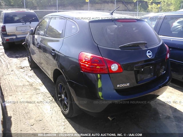 JN8AS58V89W184260 - 2009 NISSAN ROGUE S/SL BLACK photo 3