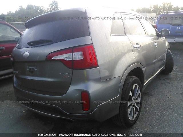 5XYKWDA77EG439465 - 2014 KIA SORENTO SX/SX LIMITED GRAY photo 4