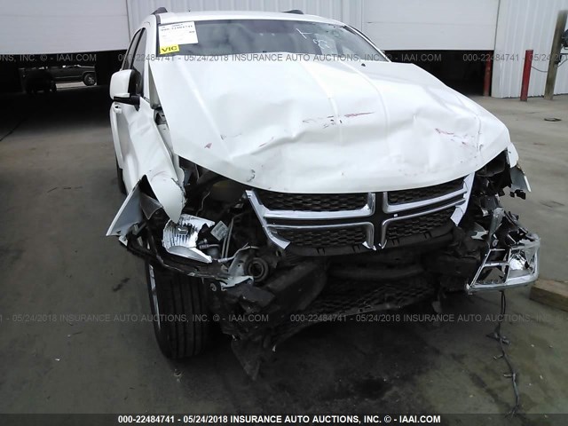 3C4PDCBG4ET107772 - 2014 DODGE JOURNEY SXT WHITE photo 6