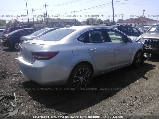 1G4PW5SK6G4166014 - 2016 BUICK VERANO SPORT TOURING SILVER photo 4