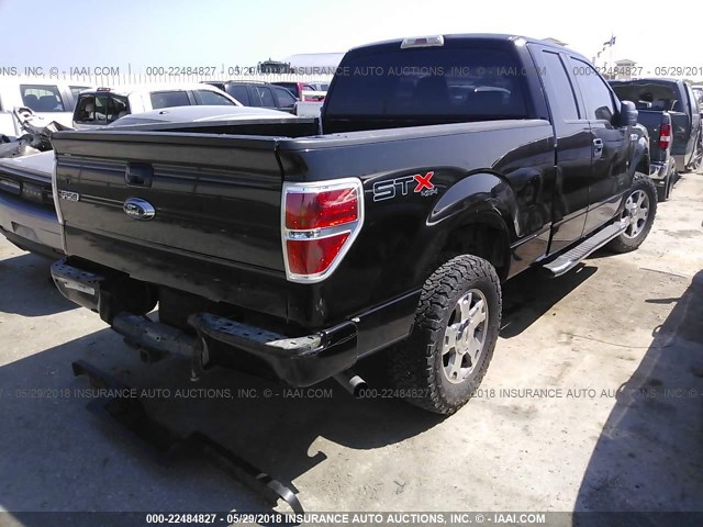 1FTRX14889KC91261 - 2009 FORD F150 SUPER CAB BLACK photo 4