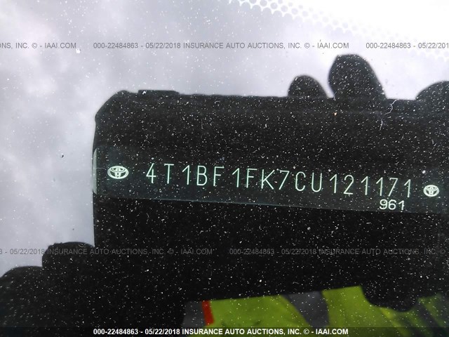 4T1BF1FK7CU121171 - 2012 TOYOTA CAMRY SE/LE/XLE 黑色 照片 9