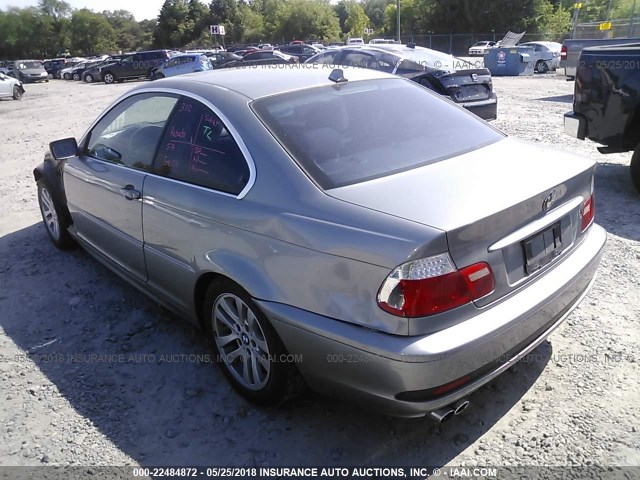 WBABV13434JT22045 - 2004 BMW 325 CI SULEV GRAY photo 3