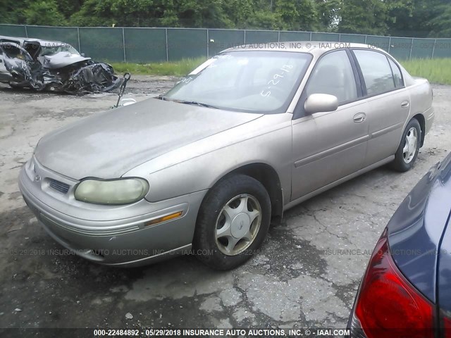 1G3NB52JXX6321599 - 1999 OLDSMOBILE CUTLASS GL GOLD photo 2