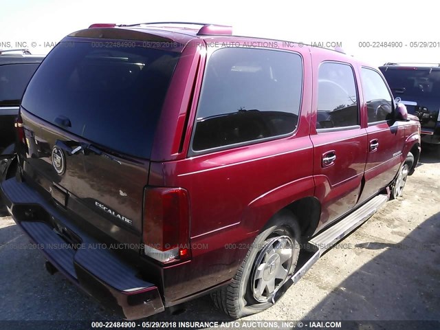 1GYEK63NX5R223315 - 2005 CADILLAC ESCALADE LUXURY წითელი ფოტო 4