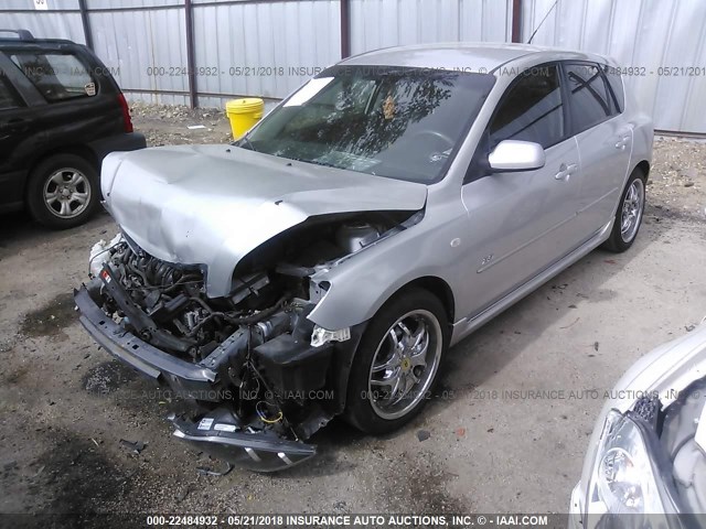 JM1BK344281799836 - 2008 MAZDA 3 HATCHBACK SILVER photo 2