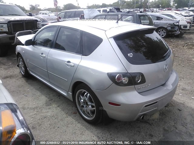 JM1BK344281799836 - 2008 MAZDA 3 HATCHBACK SILVER photo 3