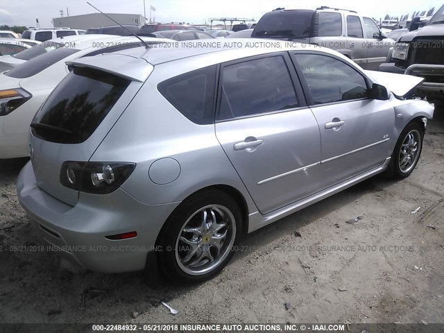 JM1BK344281799836 - 2008 MAZDA 3 HATCHBACK SILVER photo 4