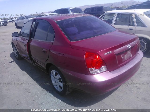 KMHDN46D86U251155 - 2006 HYUNDAI ELANTRA GLS/GT/LIMITED RED photo 3