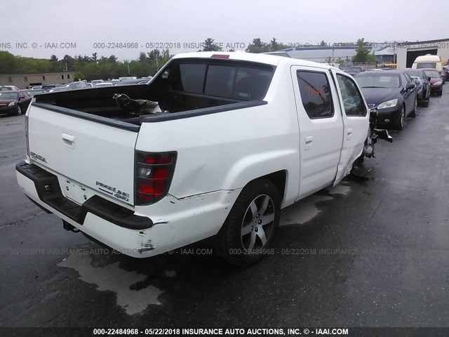 5FPYK1F60EB010364 - 2014 HONDA RIDGELINE RTL-S WHITE photo 4