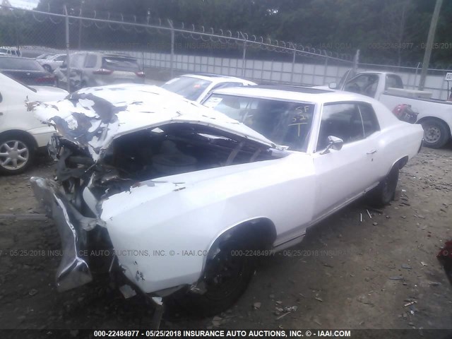 1H57J2R577348 - 1972 CHEVROLET MONTE CARLO  WHITE photo 2