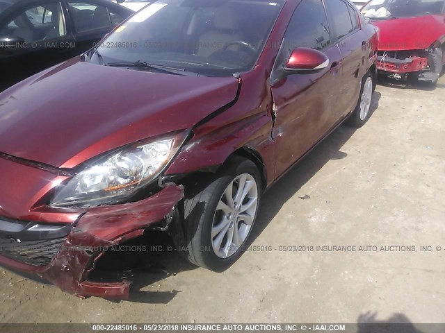 JM1BL1S5XA1164351 - 2010 MAZDA 3 S RED photo 6