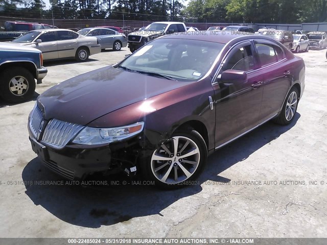 1LNHL9DR0AG615398 - 2010 LINCOLN MKS BROWN photo 2