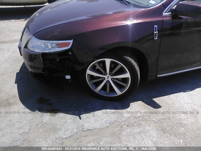 1LNHL9DR0AG615398 - 2010 LINCOLN MKS BROWN photo 6