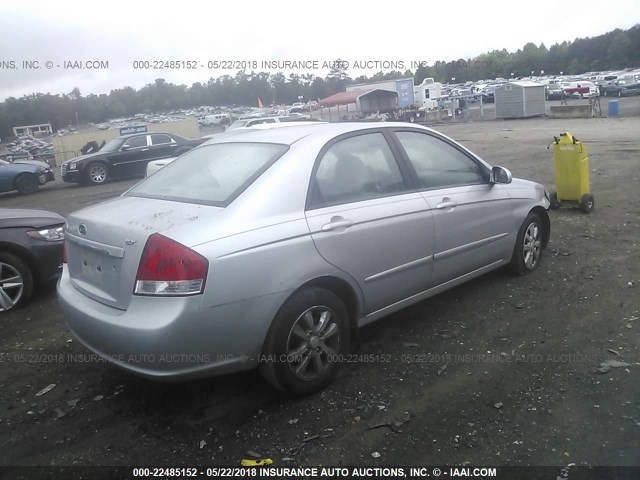 KNAFE221895652486 - 2009 KIA SPECTRA EX/LX/SX SILVER photo 4