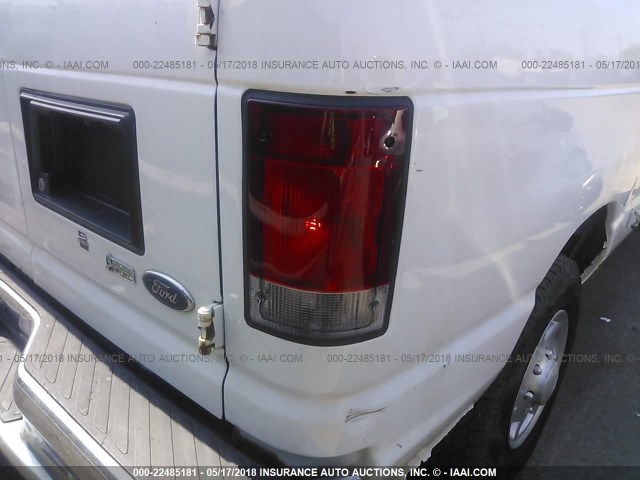 1FTNE2EW1BDA55049 - 2011 FORD ECONOLINE E250 VAN WHITE photo 6