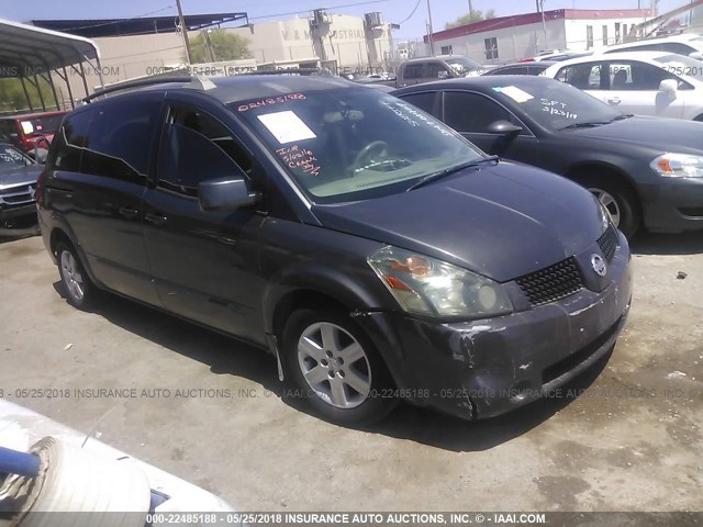 5N1BV28U05N106659 - 2005 NISSAN QUEST S/SE/SL GRAY photo 1