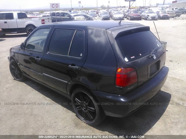 3VWKB81H8VM026918 - 1997 VOLKSWAGEN GOLF K2 BLACK photo 3