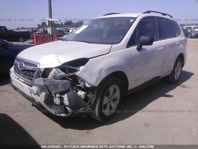 JF2SJABC2FH448240 - 2015 SUBARU FORESTER 2.5I WHITE photo 2