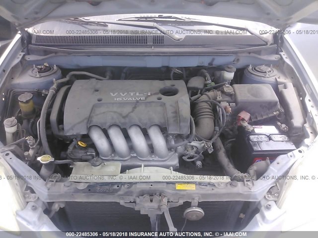 2T1KY38E13C056994 - 2003 TOYOTA COROLLA MATRIX XRS BLUE photo 10