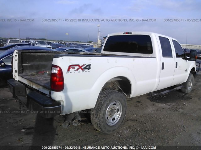 1FT8W3BT7EEA97914 - 2014 FORD F350 SUPER DUTY WHITE photo 4