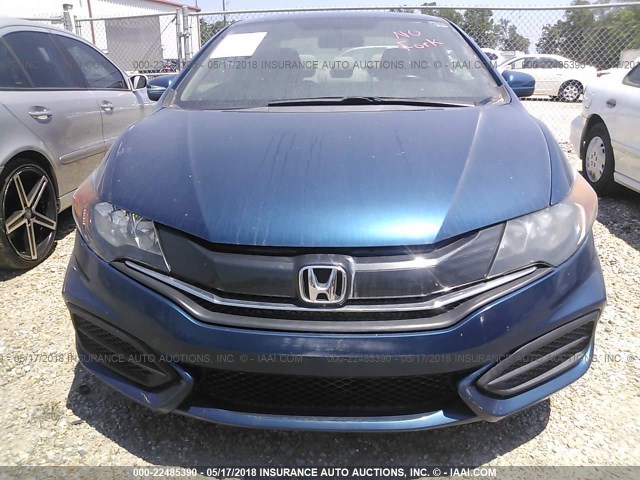 2HGFG3B84EH508812 - 2014 HONDA CIVIC EX ლურჯი ფოტო 6
