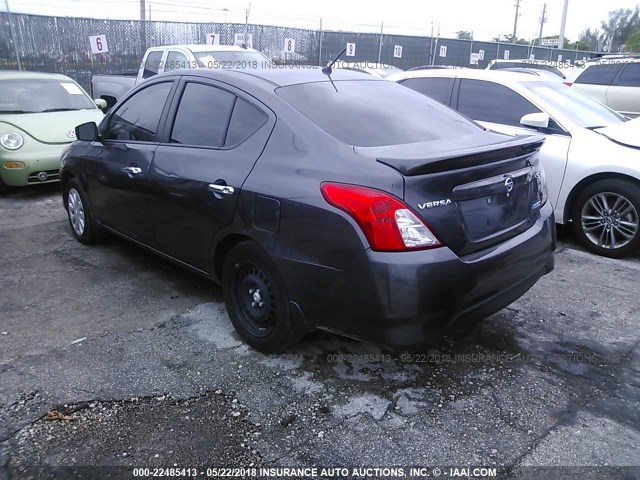 3N1CN7AP4FL874398 - 2015 NISSAN VERSA S/S PLUS/SV/SL GRAY photo 3