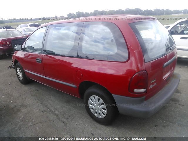 2P4FP25B6VR344629 - 1997 PLYMOUTH VOYAGER RED photo 3