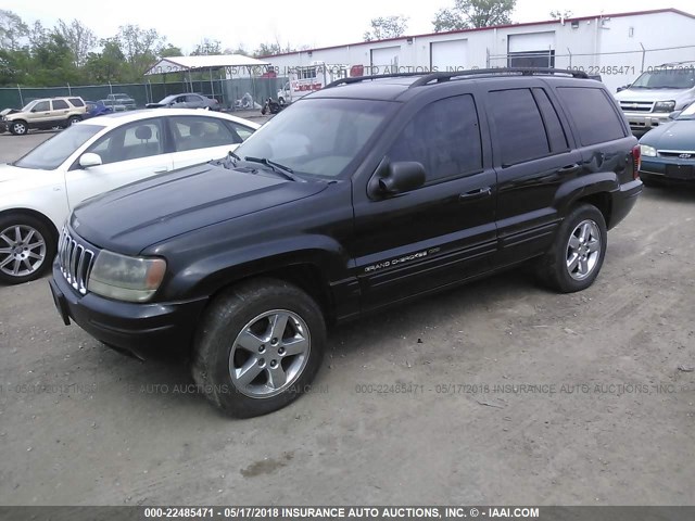 1J8GW58N03C595762 - 2003 JEEP GRAND CHEROKEE LIMITED BLACK photo 2