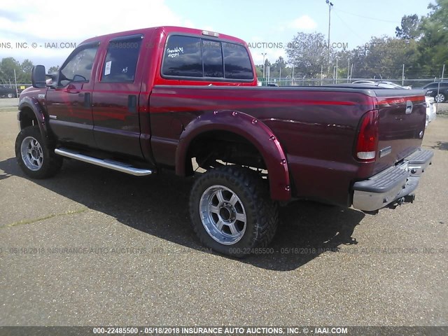 1FTSW21P27EA92319 - 2007 FORD F250 SUPER DUTY RED photo 3
