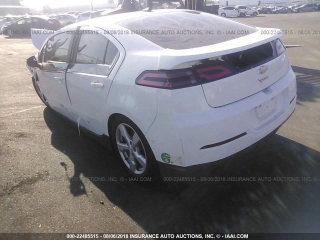 1G1RE6E45EU152890 - 2014 CHEVROLET VOLT WHITE photo 3