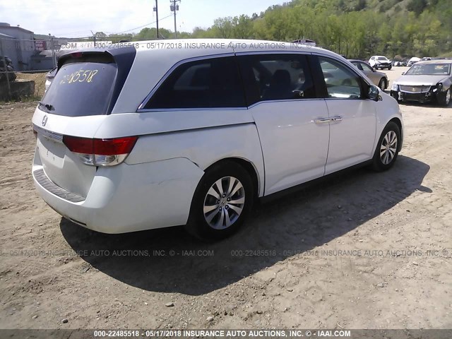 5FNRL5H69HB018529 - 2017 HONDA ODYSSEY EXL WHITE photo 4