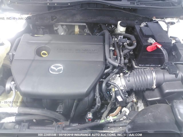 1YVHZ8CH0A5M27380 - 2010 MAZDA 6 I WHITE photo 10