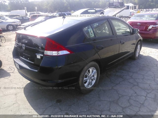 JHMZE2H76AS037158 - 2010 HONDA INSIGHT EX BLACK photo 4