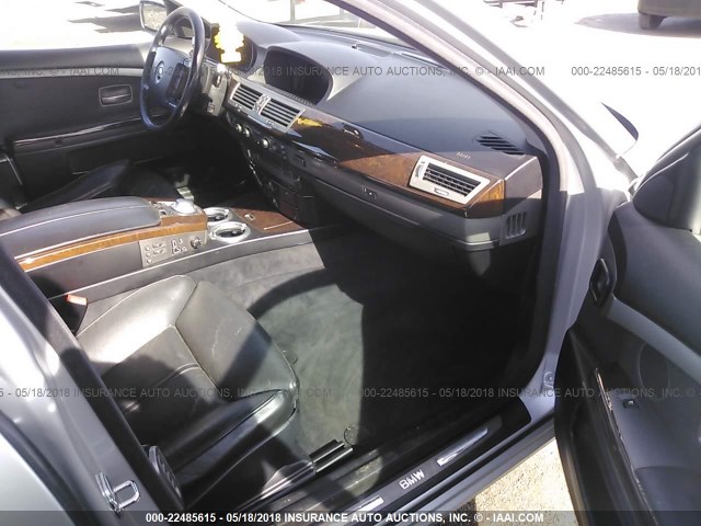 WBAGN635X5DS57125 - 2005 BMW 745 LI SILVER photo 5