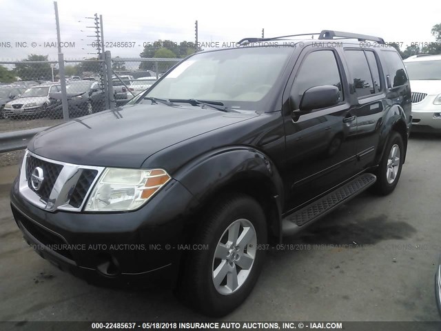 5N1AR18B08C638728 - 2008 NISSAN PATHFINDER S/LE/SE BLACK photo 2