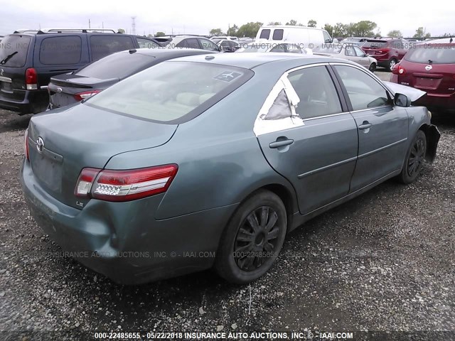 4T1BF3EK1AU548274 - 2010 TOYOTA CAMRY SE/LE/XLE ტალღისფერი ფოტო 4